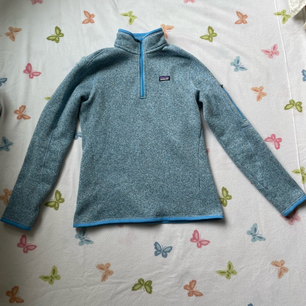 Patagonia blue quarter zip